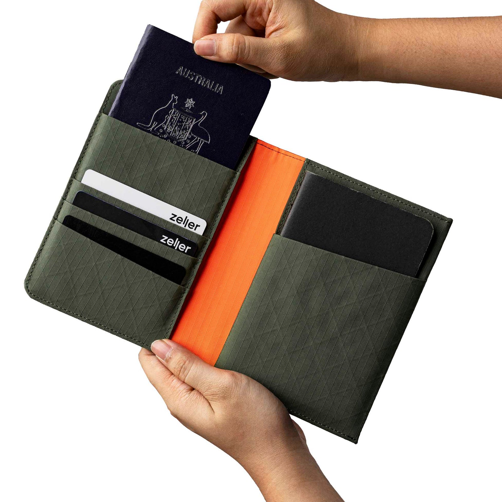 Ark Bifold Passport Wallet Alpaka AD010520526 Wallets One Size / Army Green | Axogrid 210D