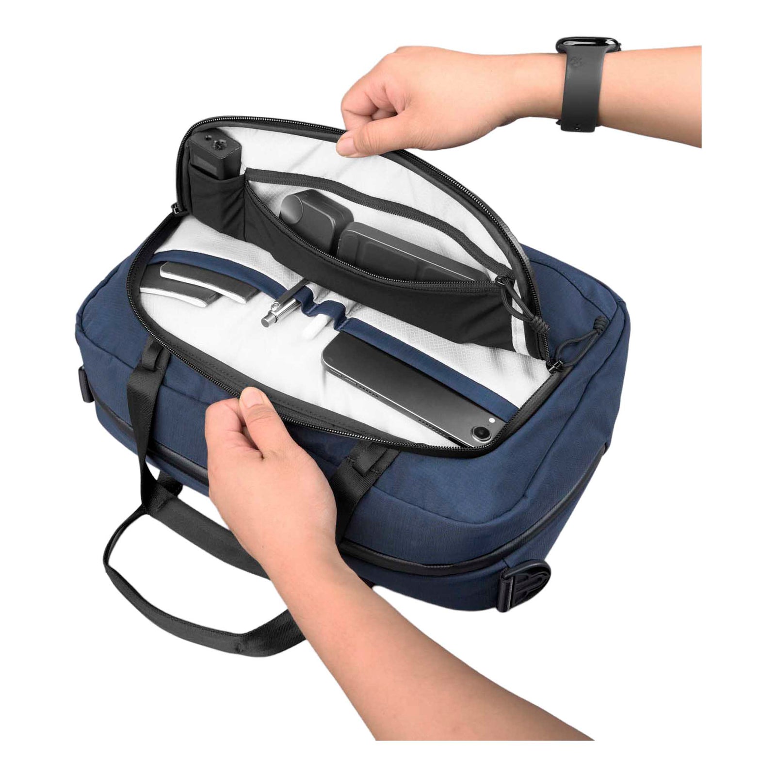 Bravo Brief | 14" Alpaka AA010910624 Briefcases 13L / Moonlight Blue Axoflux 400D Ripstop Nylon
