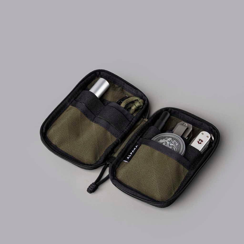 Alpaka | HUB Pouch Pro | Edc Organiser Pouch | Army Green | Axogrid 300D