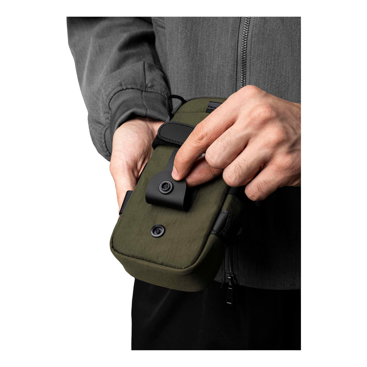 Modular Shoulder Pocket Max Alpaka AD010930531 Phone Pockets Max / Green | Axoflux 400D Washed Nylon