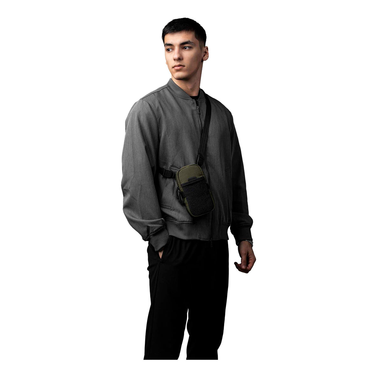 Modular Shoulder Pocket Max Alpaka AD010930531 Phone Pockets Max / Green | Axoflux 400D Washed Nylon