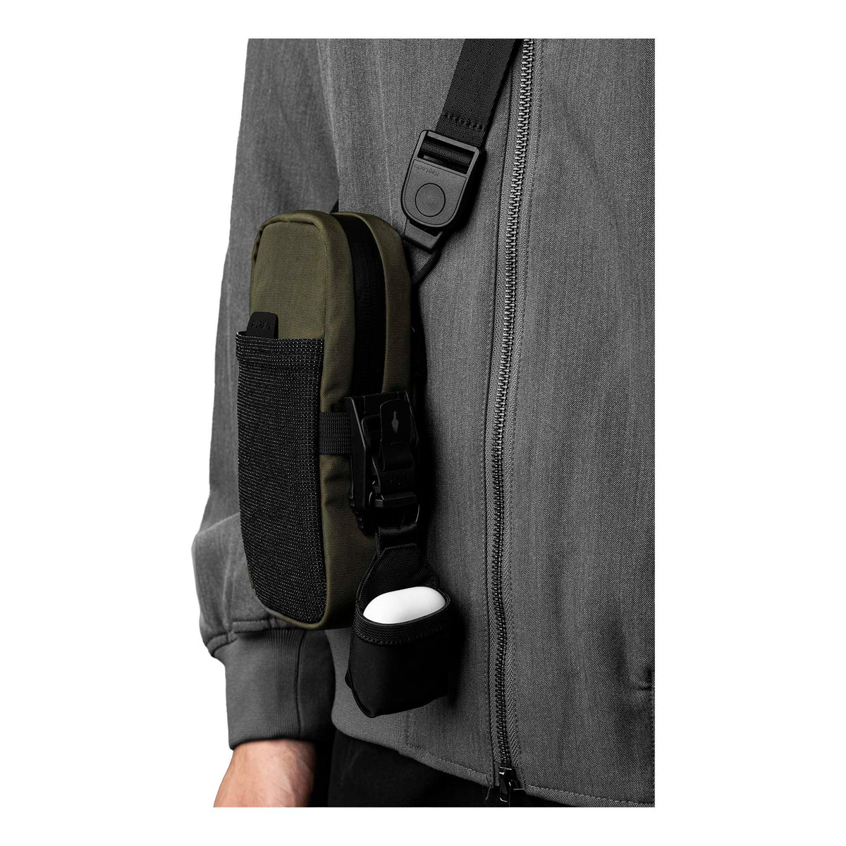 Modular Shoulder Pocket Max Alpaka AD010930531 Phone Pockets Max / Green | Axoflux 400D Washed Nylon