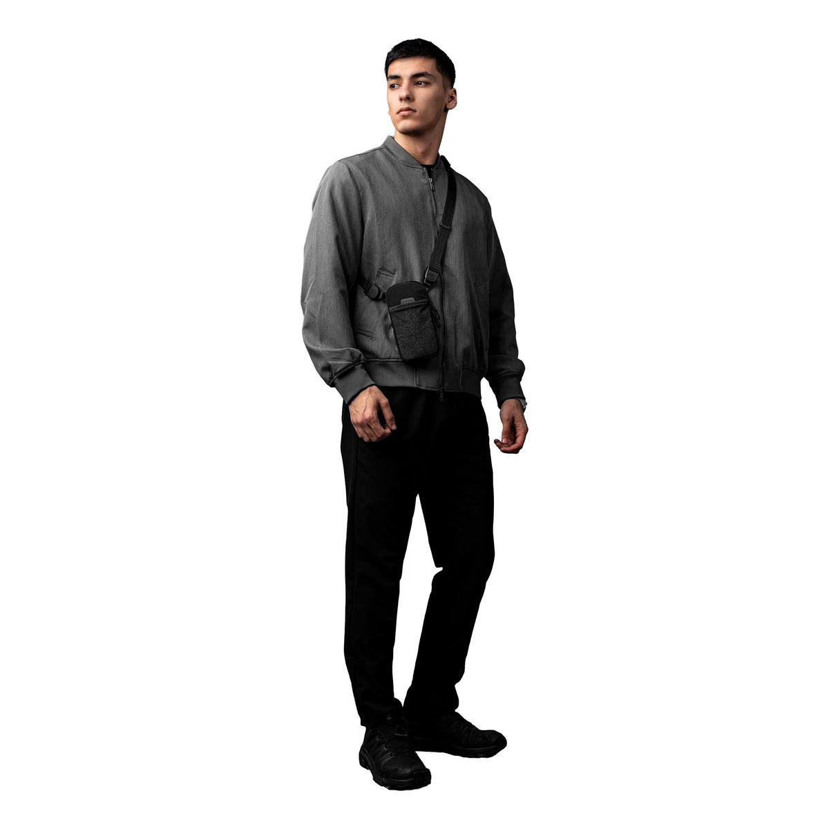 Modular Shoulder Pocket Slim Alpaka AD010920131 Phone Pockets Slim / Black | Axoflux 400D Washed Nylon