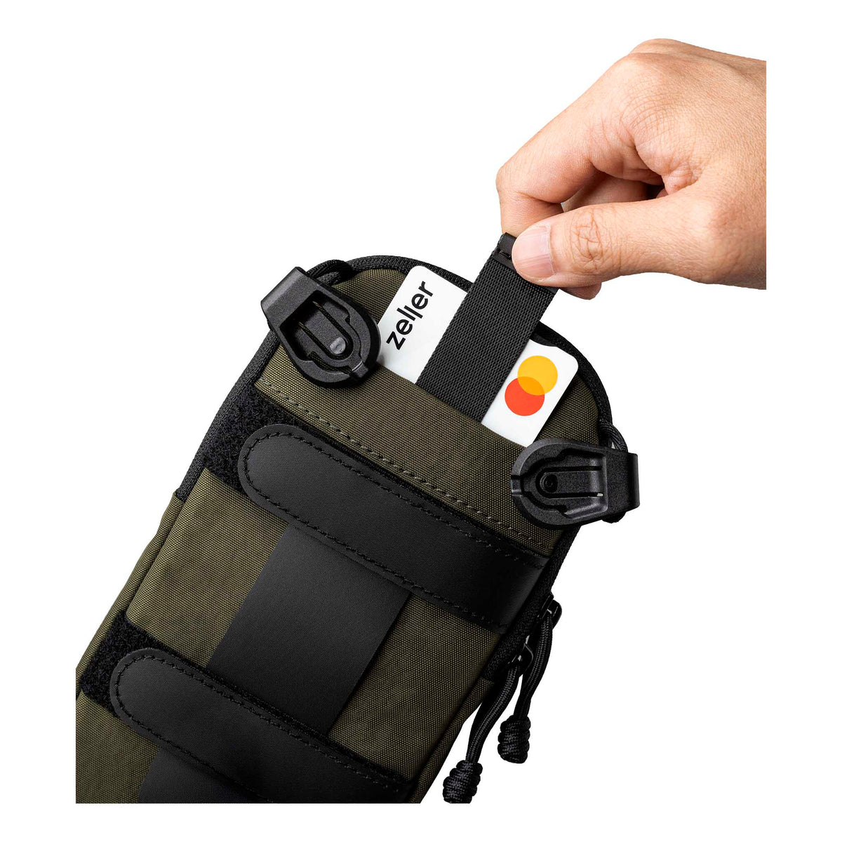 Modular Shoulder Pocket Slim Alpaka AD010920531 Phone Pockets Slim / Green | Axoflux 400D Washed Nylon