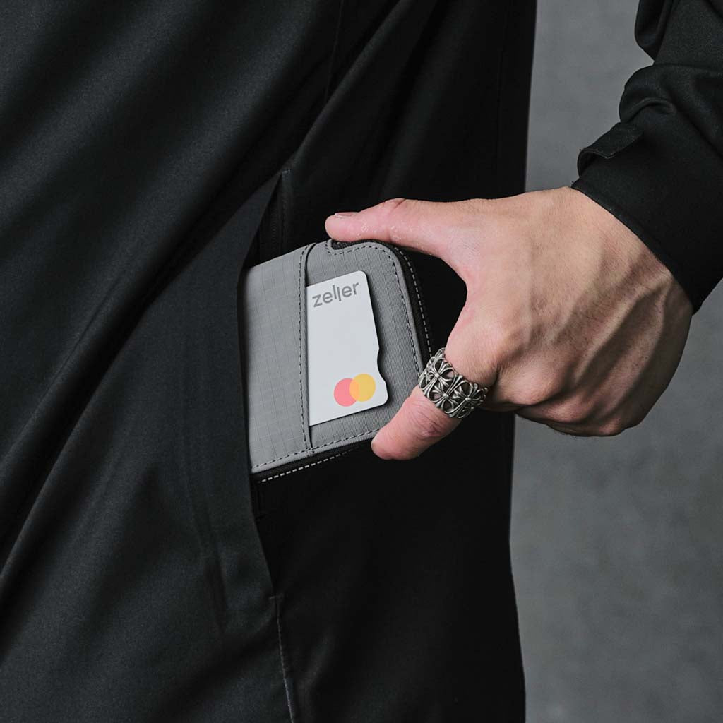 Zip Card Pouch Alpaka AD010570218 Pouches One Size / Grey | Axoflux 210D