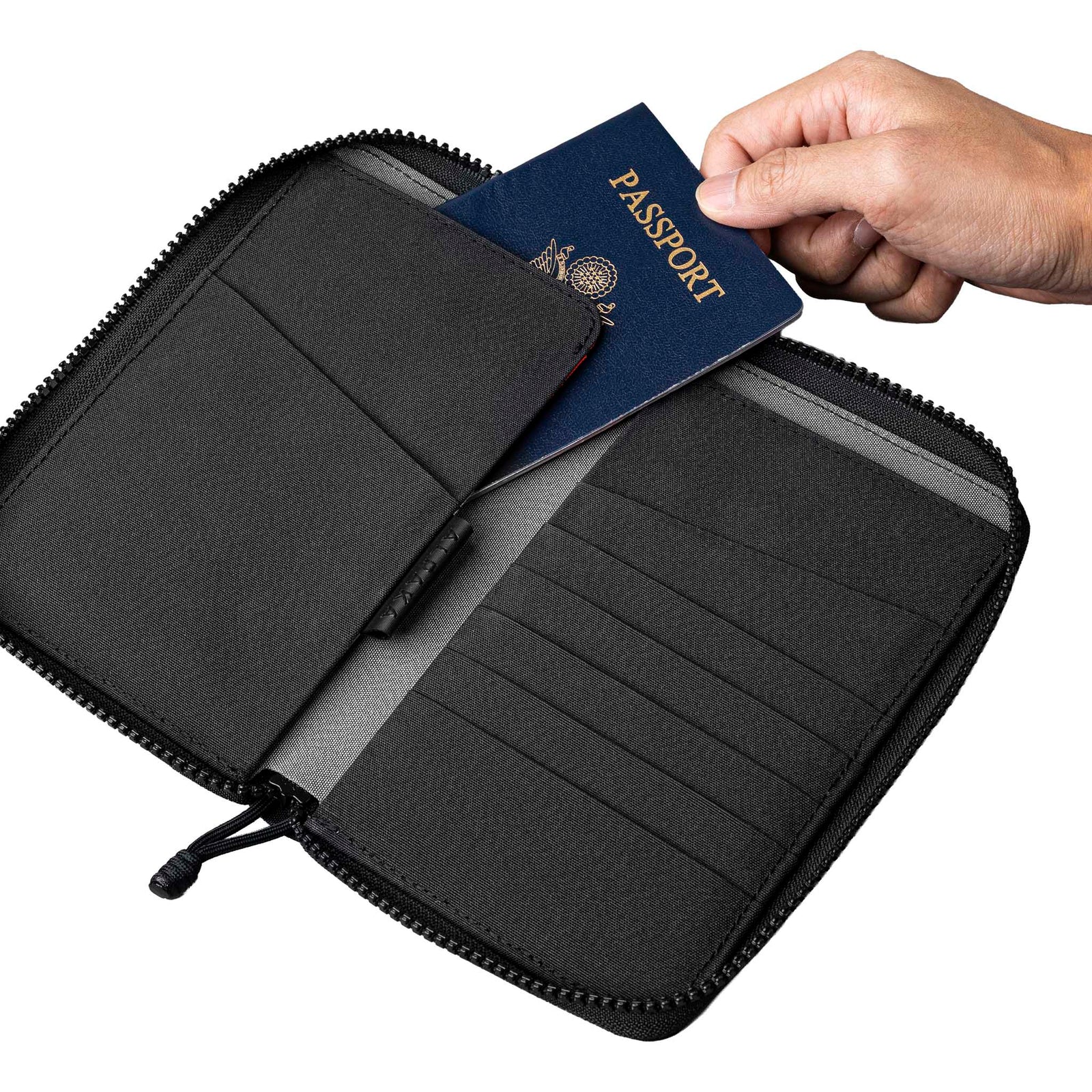Zip Passport Wallet Alpaka AD010860122 Wallets One Size / Black | Axogrid 300D