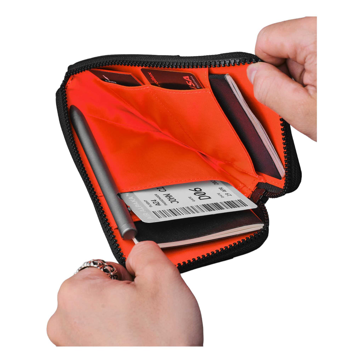 Zip Travel Wallet Alpaka AD010590118 Wallets One Size / Black | Axoflux 210D