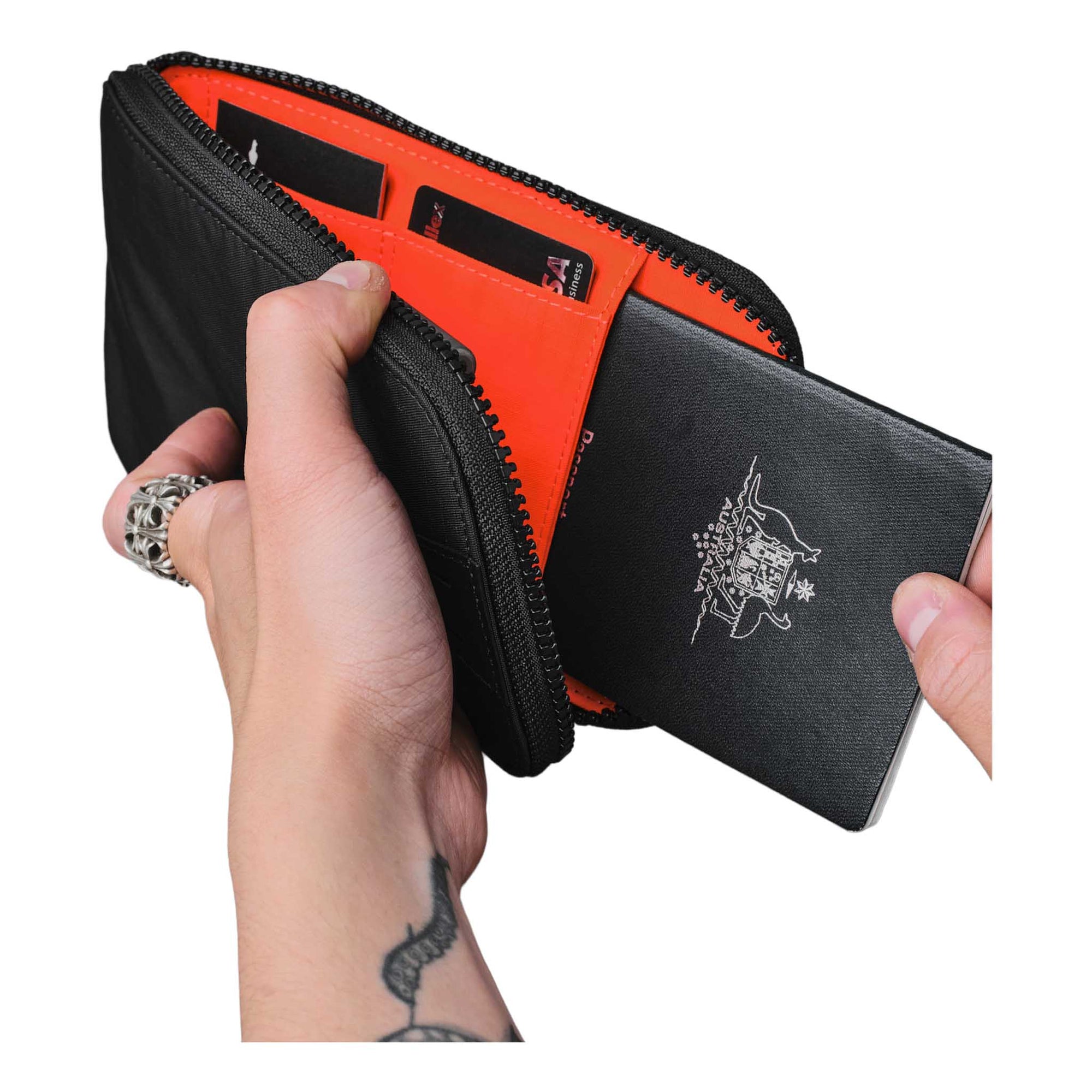 Alpaka | Zip Travel Wallet | Zip Travel Document Wallet | Black