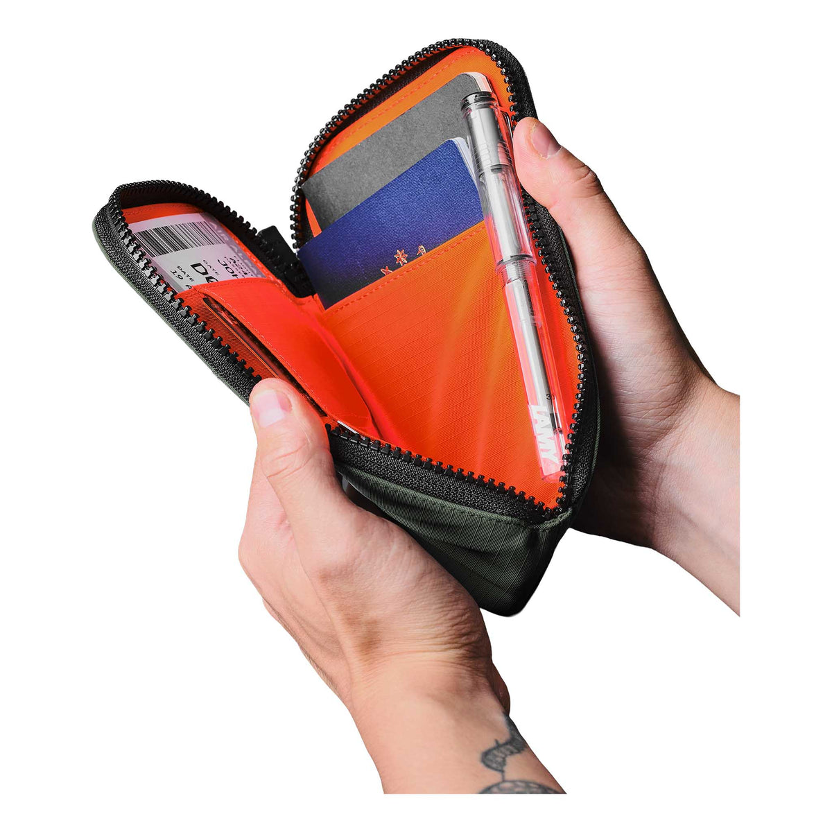 Zip Travel Wallet Alpaka AD010590518 Wallets One Size / Green | Axoflux 210D