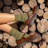 Copenhagen Short Socks | Women's ANT45 ANTM0013-G41-OLIVE-GREEN Women's Socks UK 3-7 / Olive Green