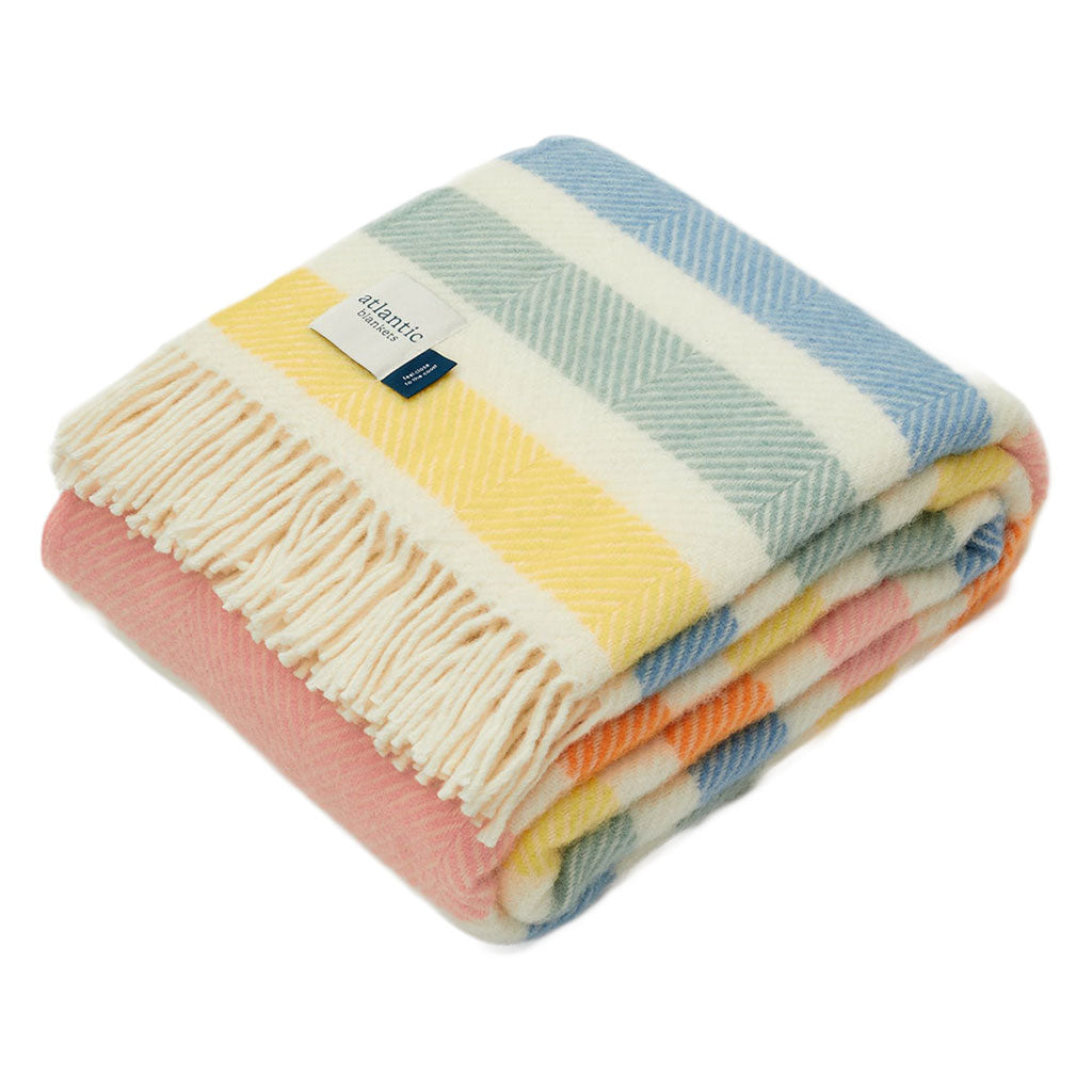 Candy Stripe Wool Blanket