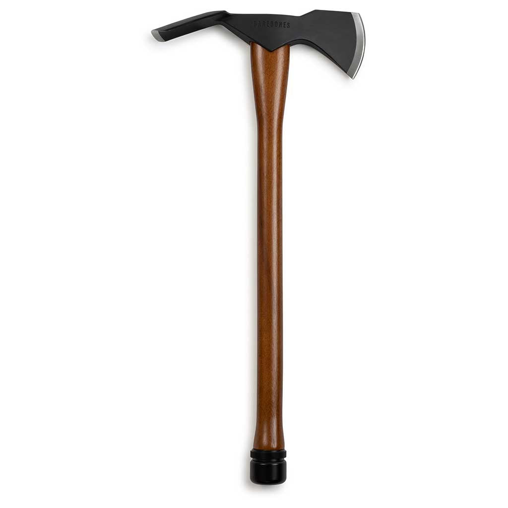 thumbnail image 2 of Barebones Pulaski Axe - 3lb High Carbon Steel Splitting Axe With Hickory Handle & Sheath 2 of 5
