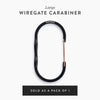 Wiregate Carabiner Barebones Living STR-618 Keyrings Large / Black