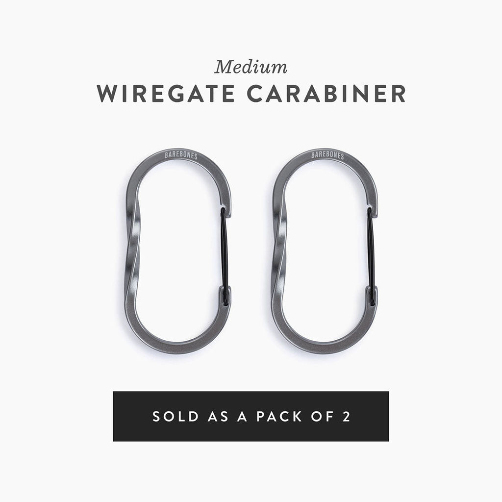 Wiregate Carabiner Barebones Living STR-625 Keyrings Medium / Gunmetal