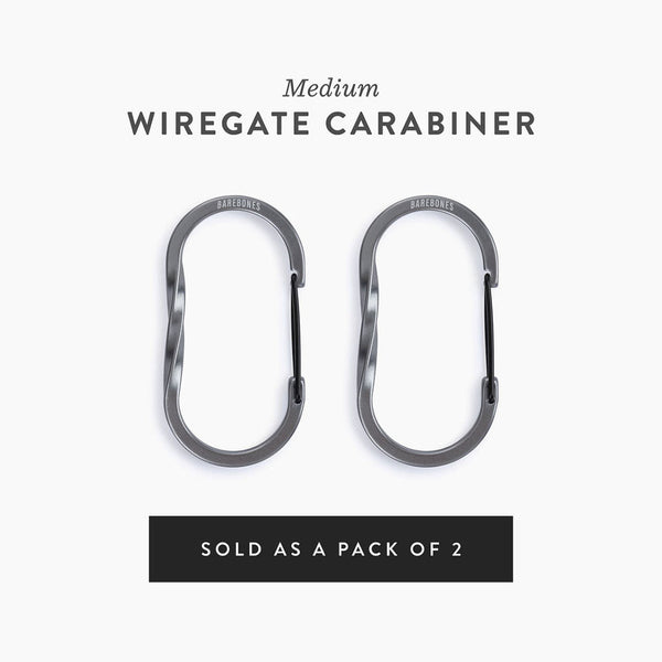 Wiregate Carabiner Barebones Living STR-625 Keyrings Medium / Gunmetal