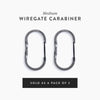 Wiregate Carabiner Barebones Living STR-625 Keyrings Medium / Gunmetal