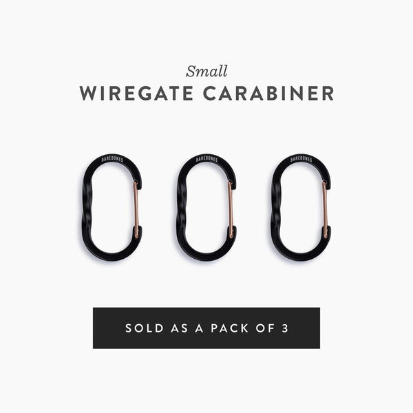 Wiregate Carabiner Barebones Living STR-620 Keyrings Small / Black