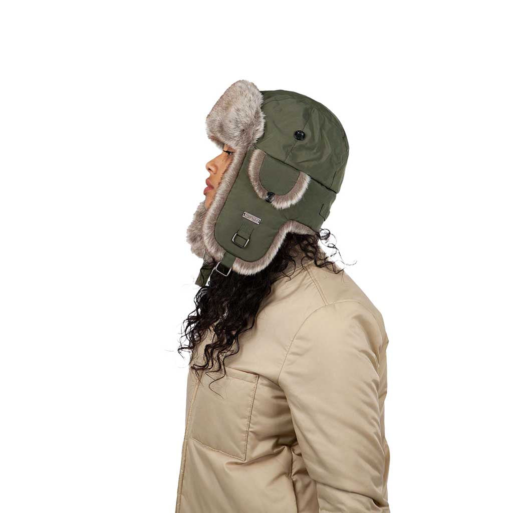 Barts Kamikaze Bomber Hat - Cappello Unisex In Lana Grigia A Spina Di Pesce - Caldo E Stiloso Per L'Inverno