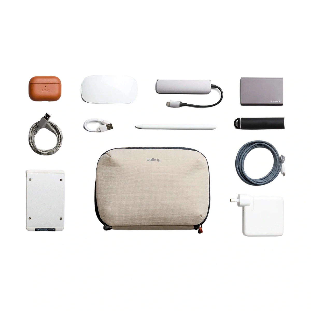 Lite Tech Kit Bellroy ELKA-ASH-234 Tech Pouches One Size / Ash
