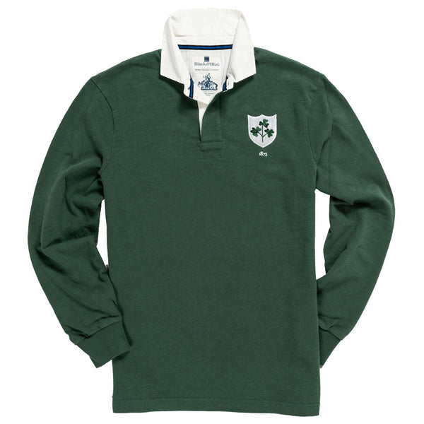 Ireland 1875 Rugby Shirt | SMALL DEFECT SALE Black & Blue 1871 SDS-1IN/IRXXL Rugby Shirts XXL / Green