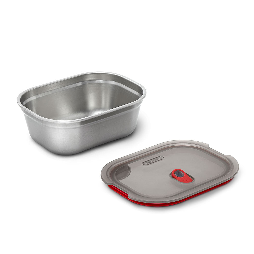 Steel Food Box Black+Blum FBSS-BX-S017-EN Food Containers 600ml / Grey/Red