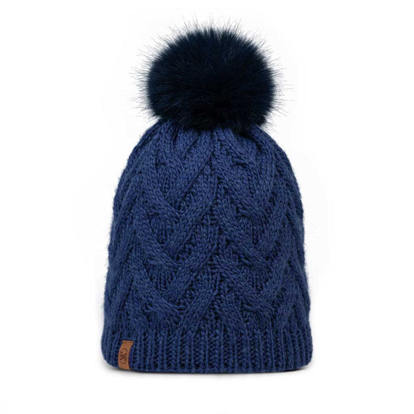 Caryn Knitted Beanie & Fleece Band BUFF 136743.717 Beanies One Size / Midnight