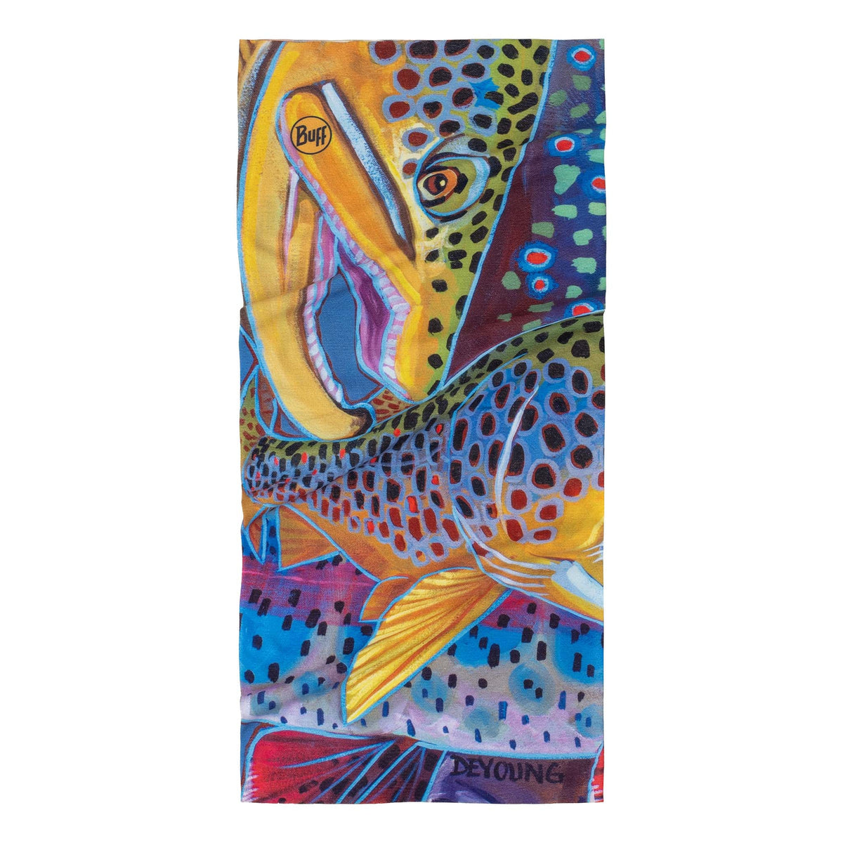 CoolNet UV BUFF 135991.555 Neck Gaiters One Size / Derek De Young Trout Confetti