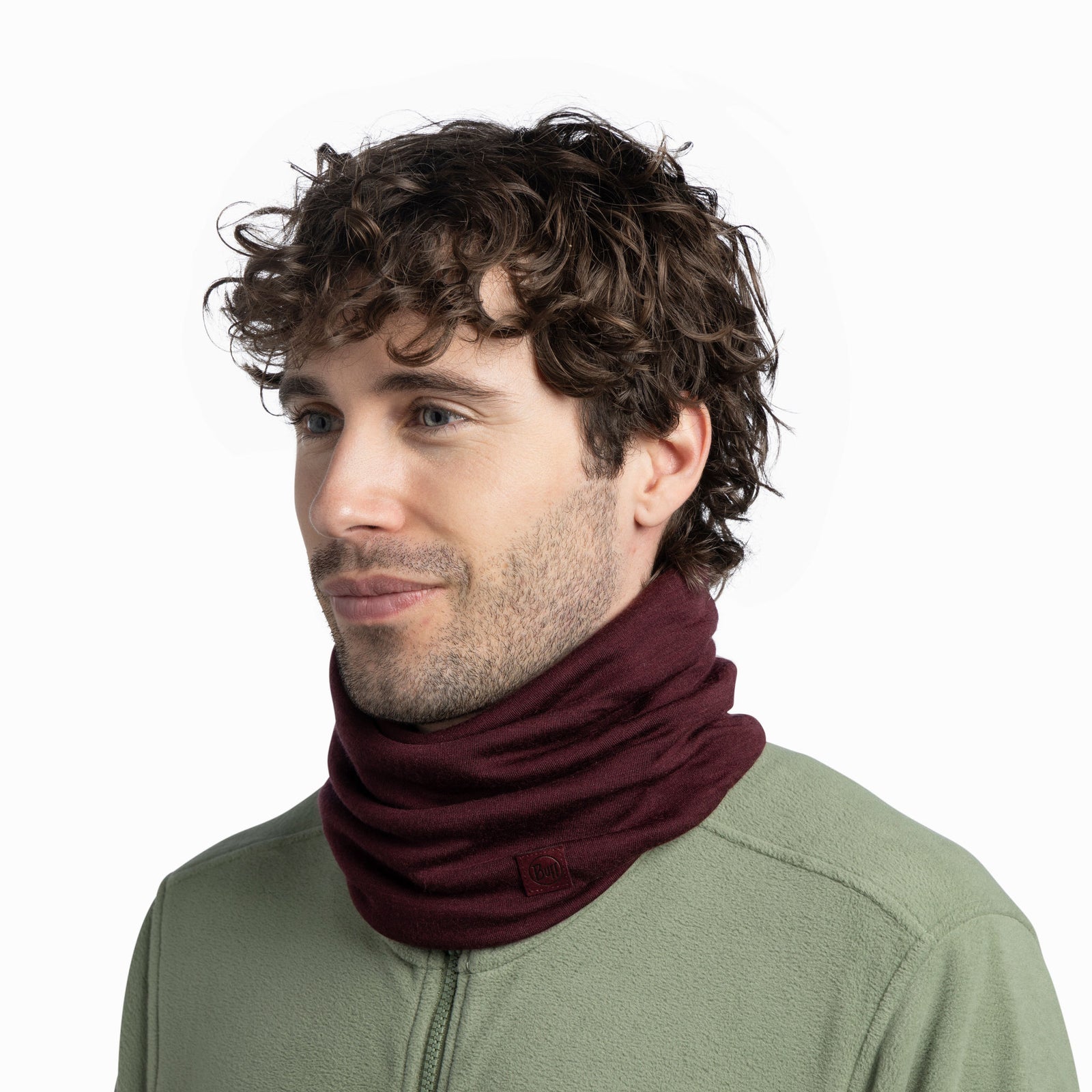 Merino Heavyweight BUFF 113018.653 Neck Gaiters One Size / Garnet