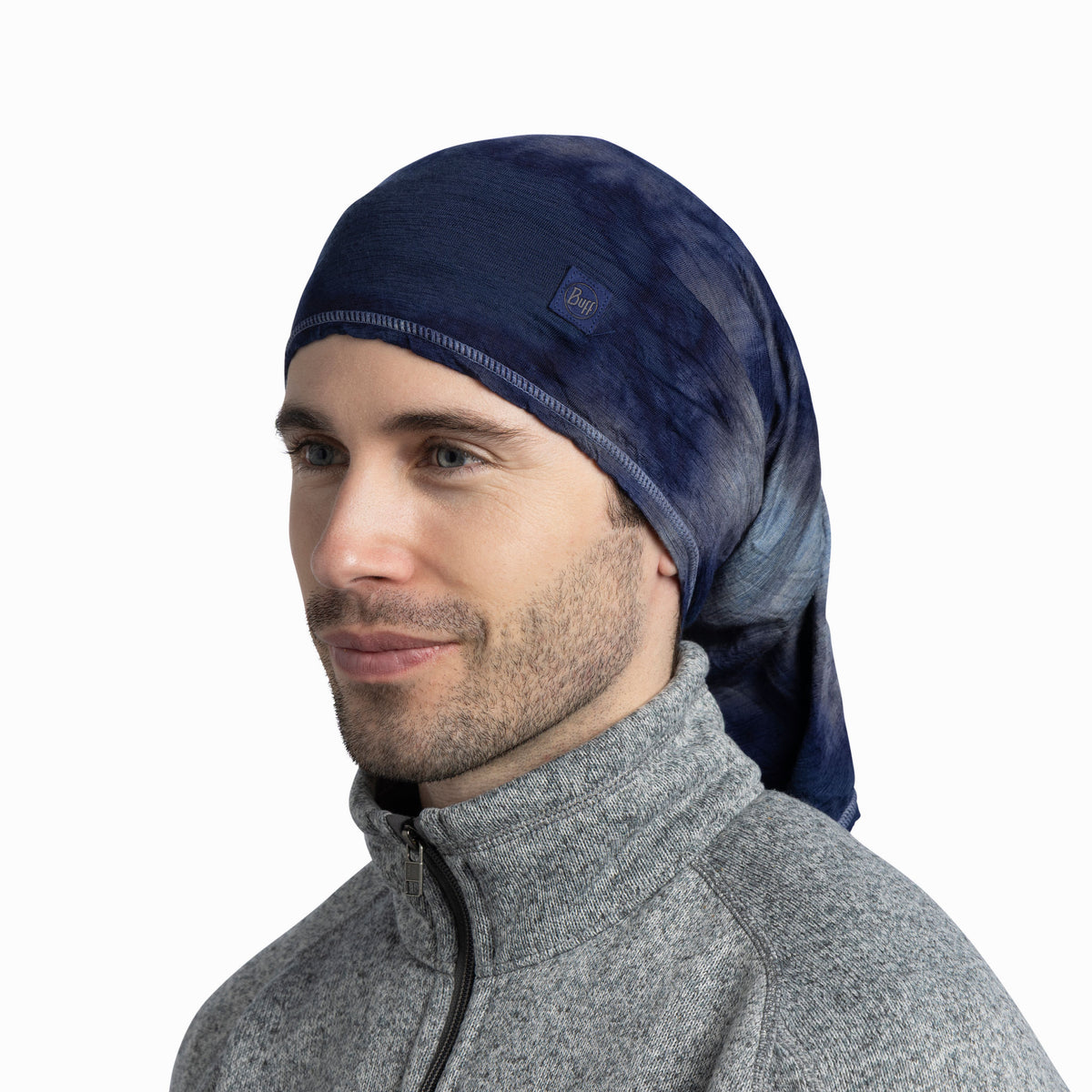 Merino Lightweight Natural Tye Dye Adult BUFF 136441.779 Neck Gaiters One Size / Night Blue