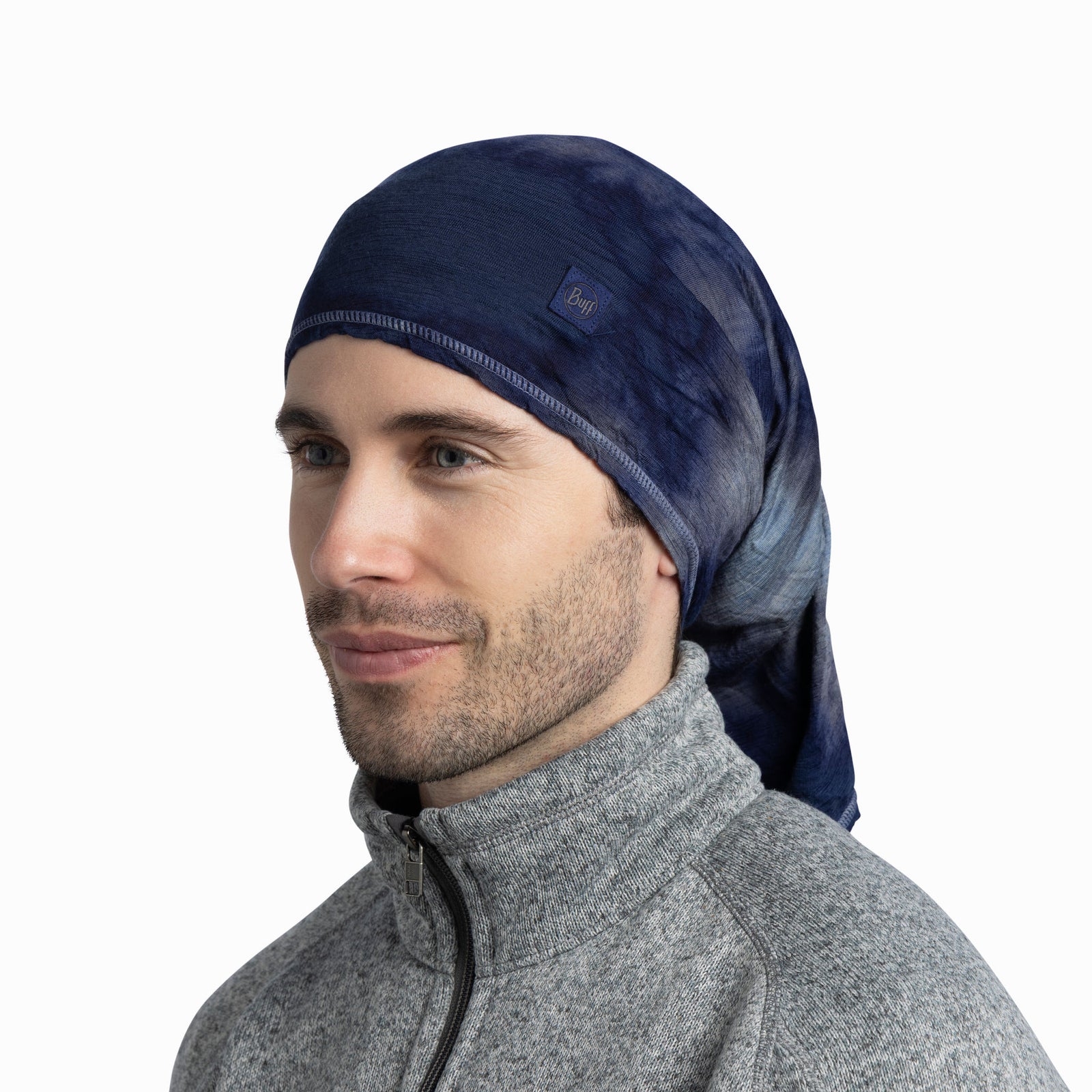 Merino Lightweight Natural Tye Dye Adult BUFF 136441.779 Neck Gaiters One Size / Night Blue