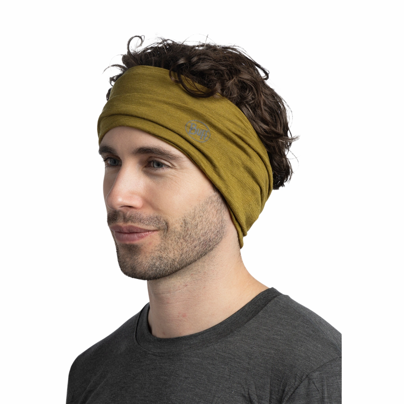 Merino Lightweight BUFF 113010.835 Neck Gaiters One Size / Olive