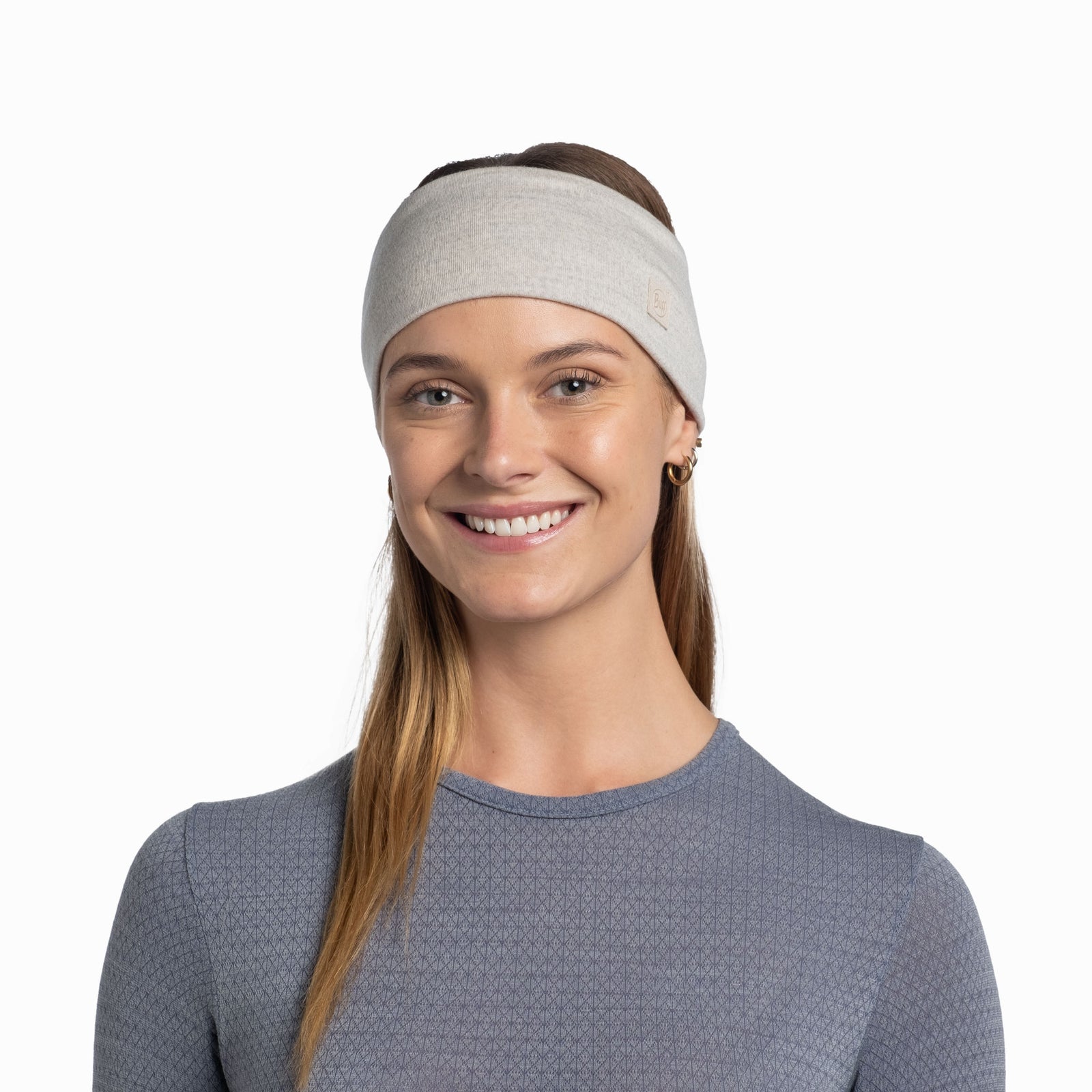 Merino Wide Headband BUFF 129441.003 Earmuffs One Size / Cloud
