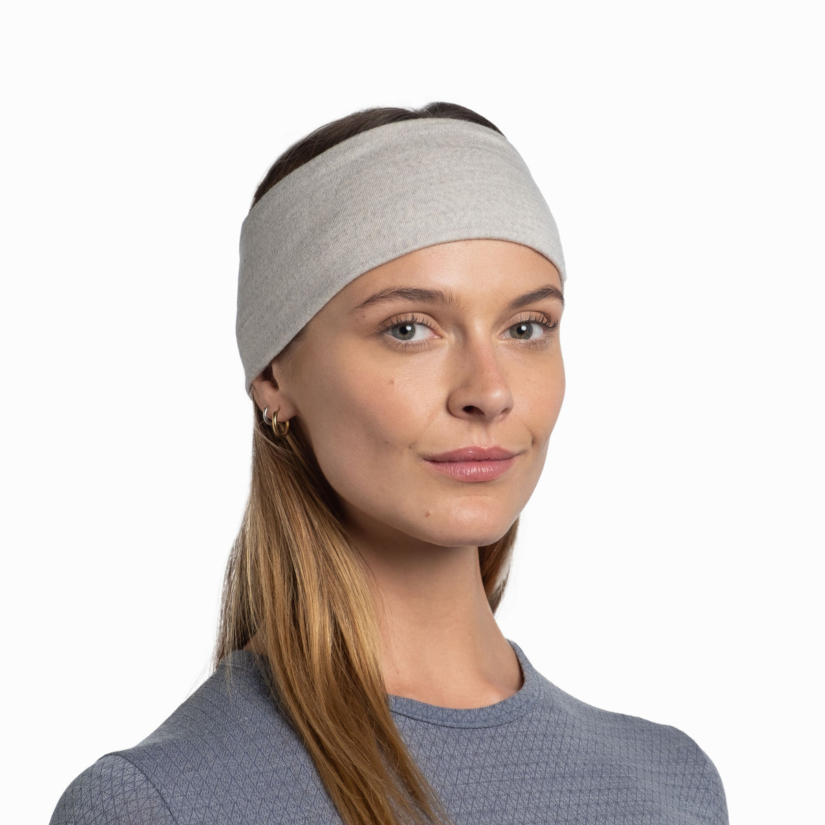 Merino Wide Headband BUFF 129441.003 Earmuffs One Size / Cloud