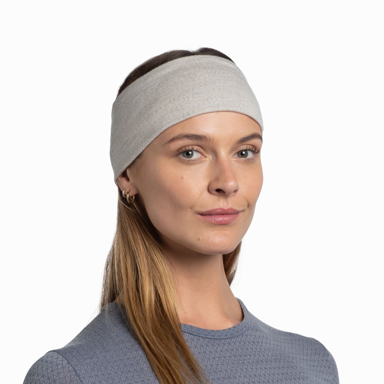 Merino Wide Headband BUFF 129441.003 Earmuffs One Size / Cloud