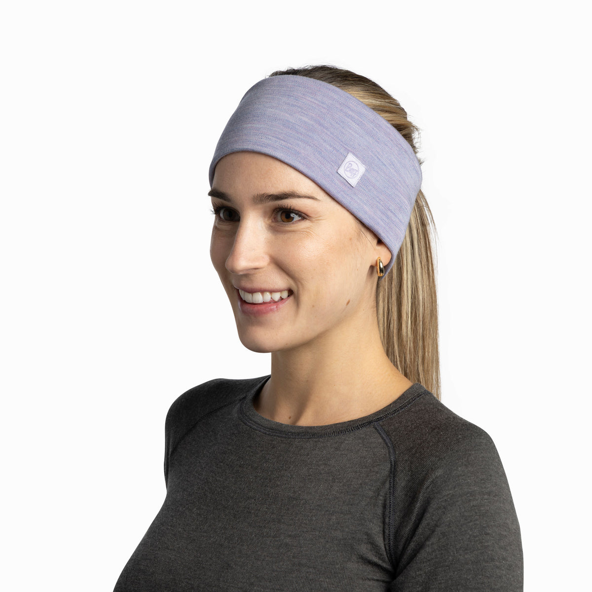 Merino Wide Headband BUFF 129441.641 Earmuffs One Size / Iris