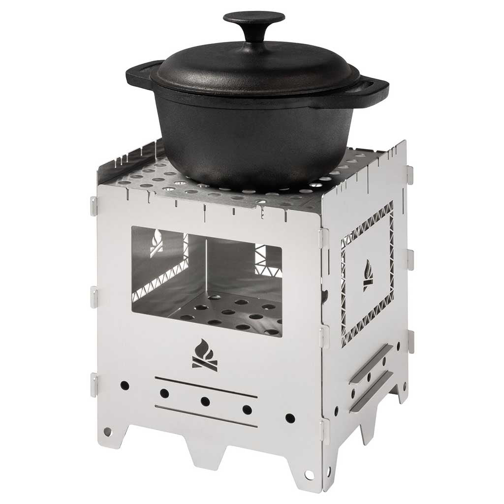 Bushbox XXL Campfire Grill Plate Bushcraft Essentials BCE-065 Firepit Accessories One Size / Stainless