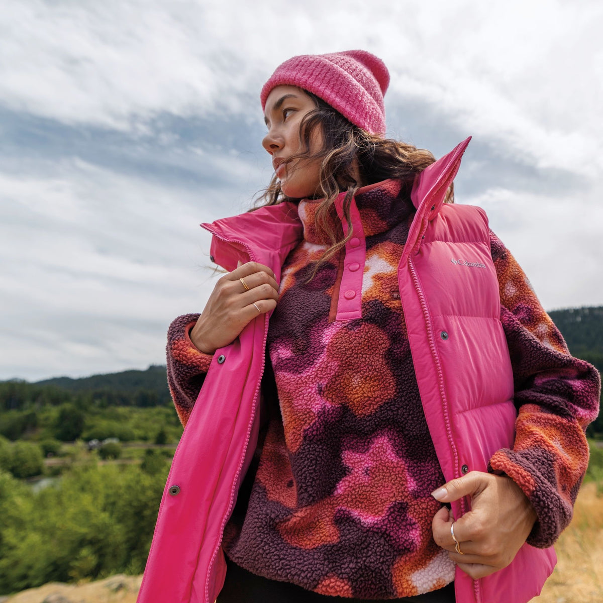 Helvetia™ II Printed Cropped Half Snap | Women's Columbia Women's Hoodies
