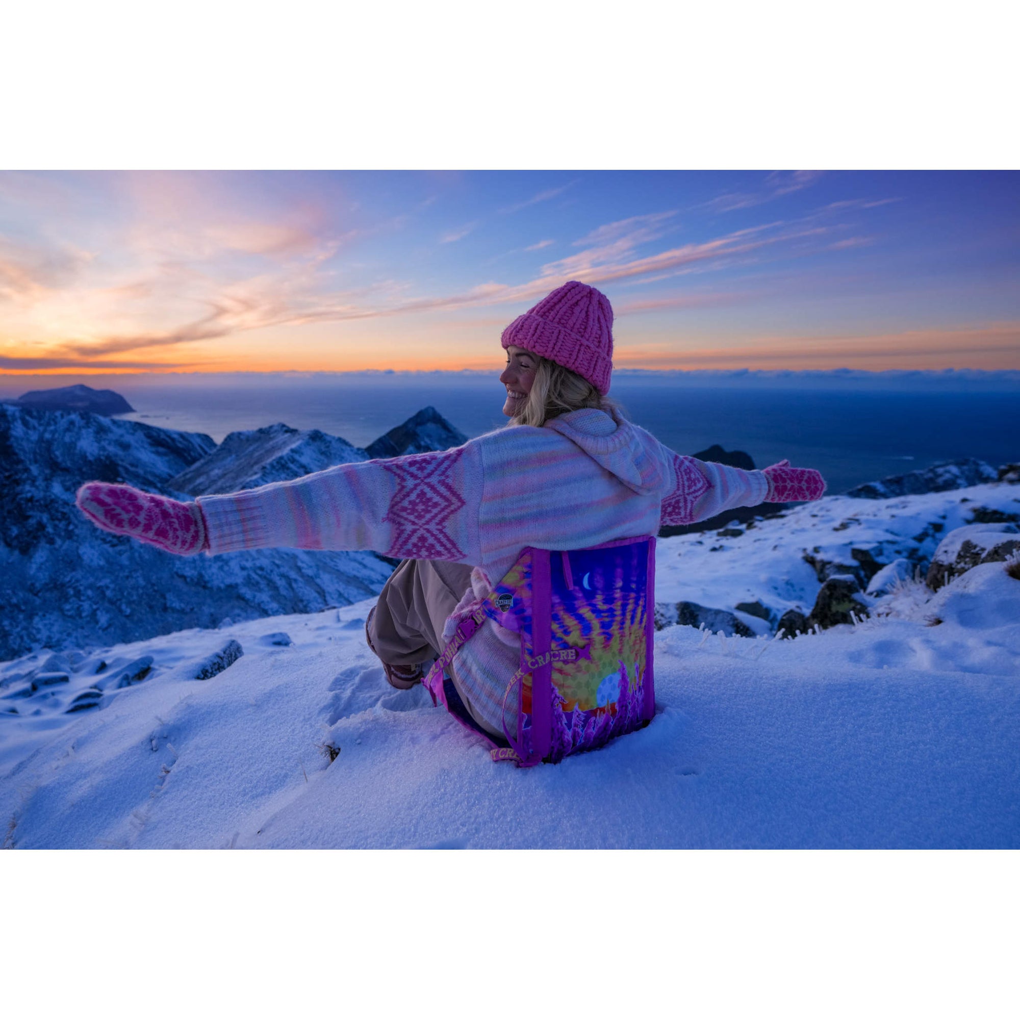 Crazy Creek Hex 2.0 Chair | Rachel Pohl Snow Ghosts | WildBounds UK