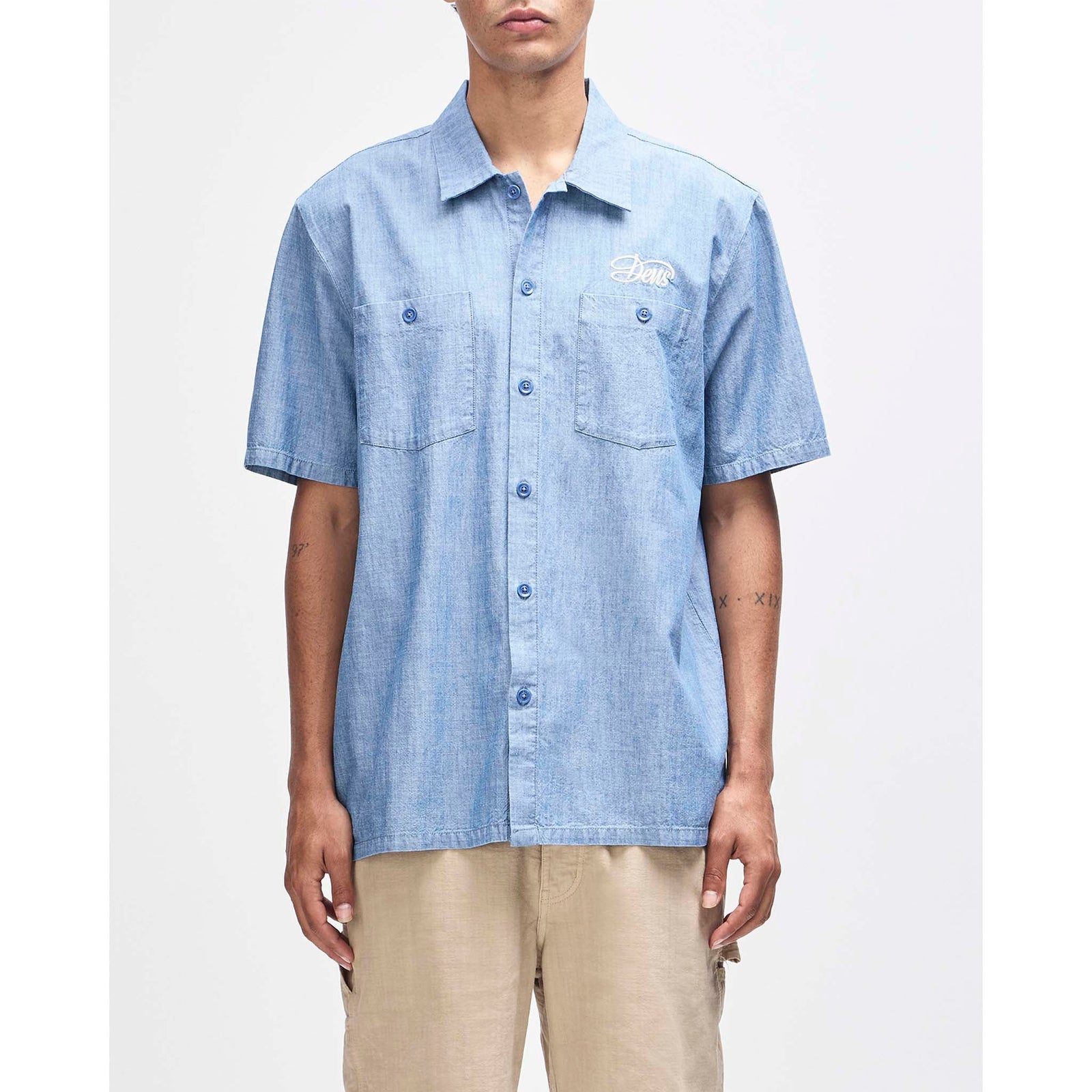 Forecourt Chambray Shirt Deus Ex Machina Men's Shirts