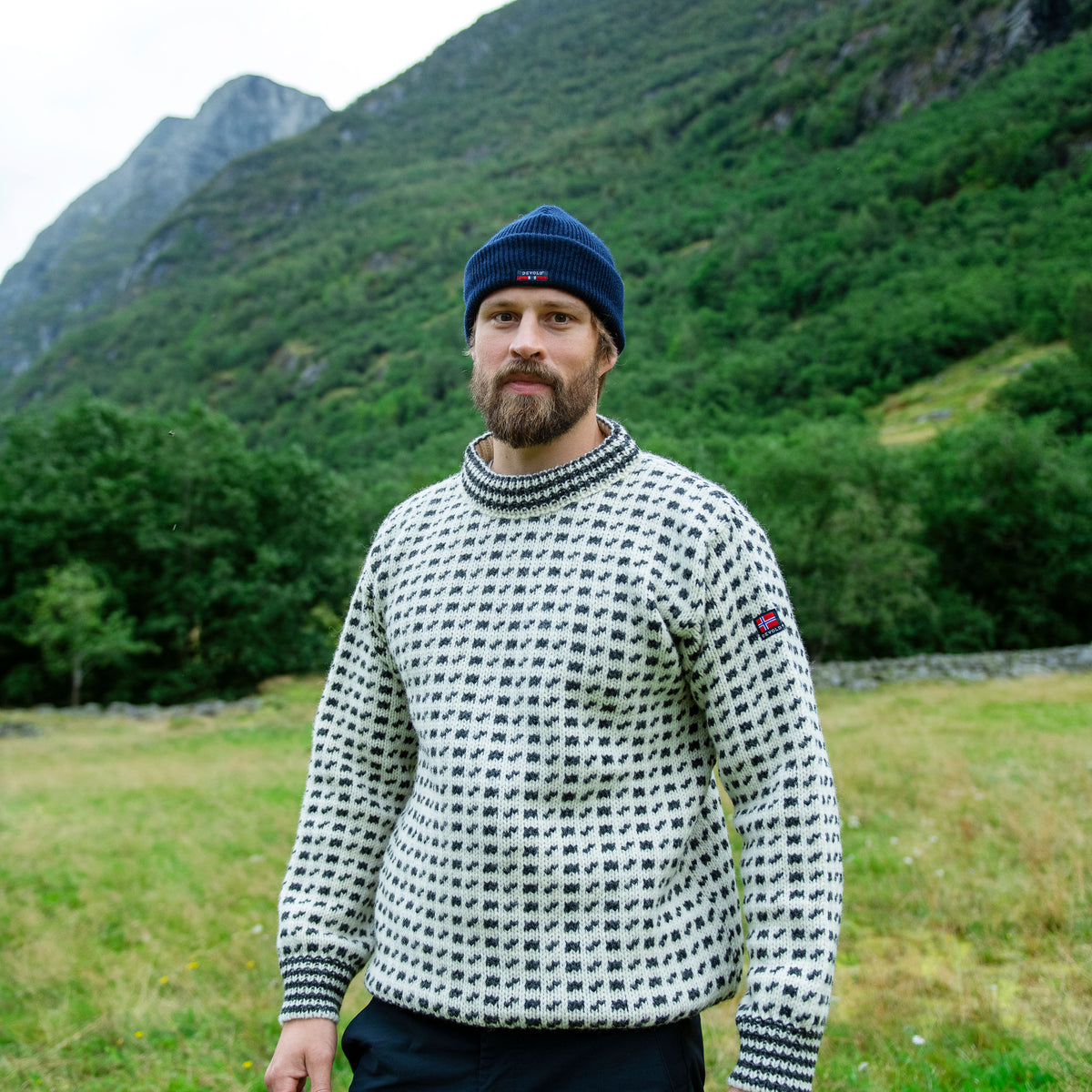 Original Islender Wool Sweater Devold Unisex Knitted Jumpers