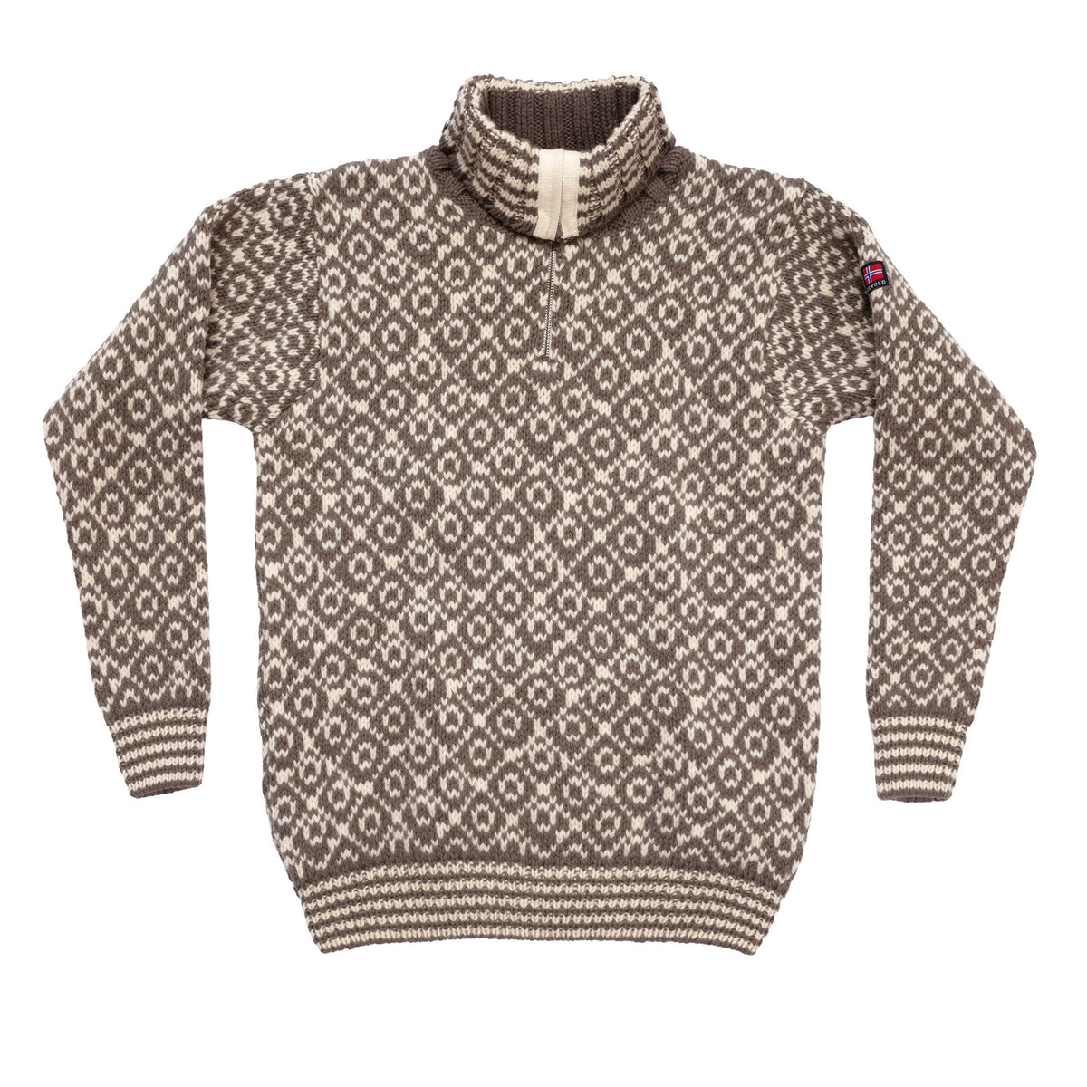 Svalbard Wool Zip Neck Devold Unisex Knitted Jumpers