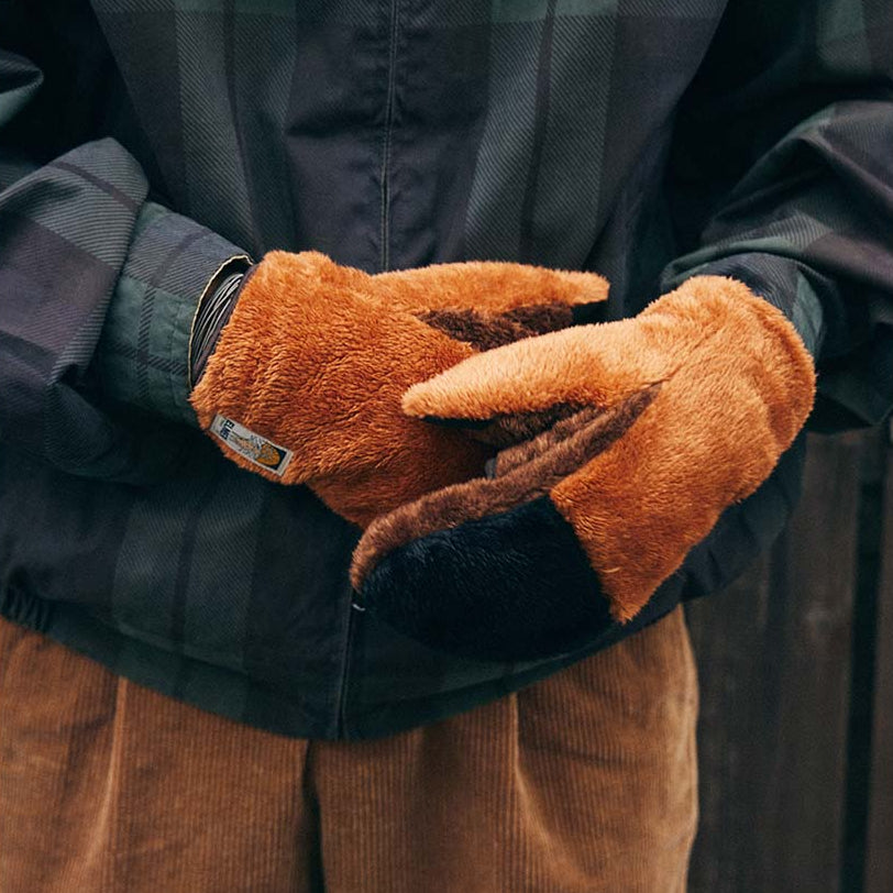 Capacity Mitten Elmer | Cuddly Cub Mittens | Fleece Mitts | Brick | WildBounds