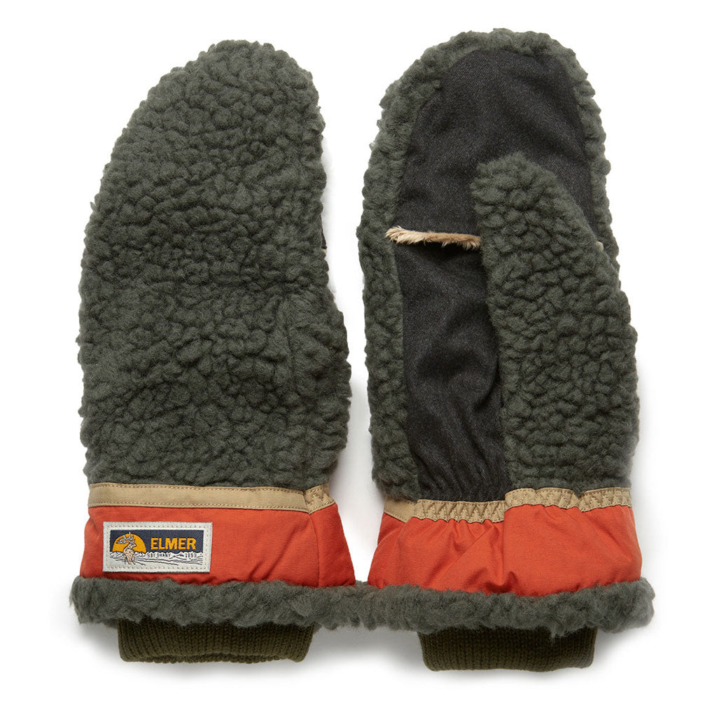 Mittens Inflation Elmer | Deep Pile Mittens | Wool Mitts | Khaki | WildBounds