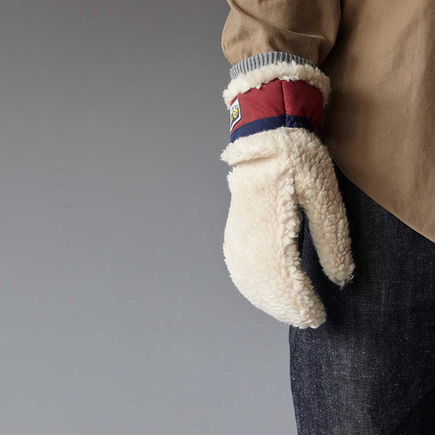 Elmer | Deep Pile Mittens | Wool Mitts | Navy | WildBounds