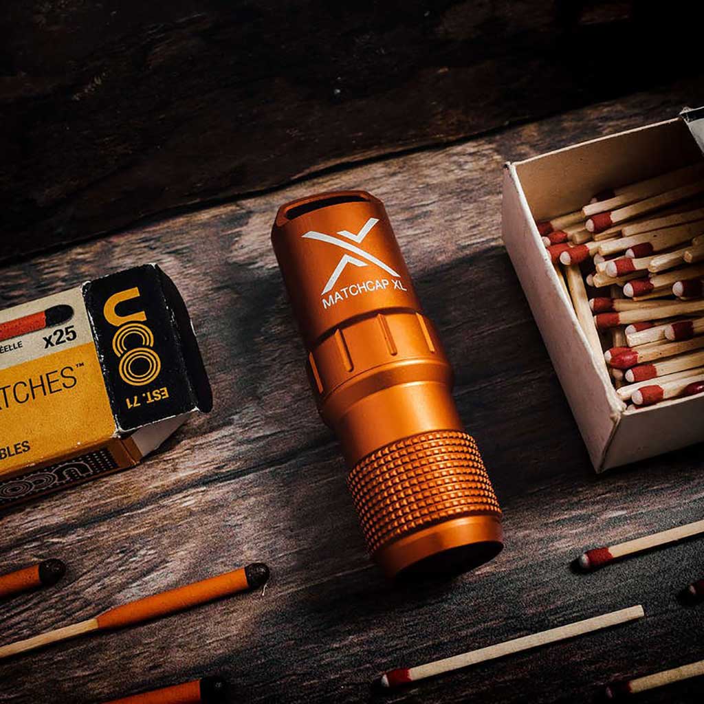 Matchcap XL Exotac 091037401557 Firestarters One Size / Blaze Orange