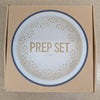 Prep Set | SMALL DEFECT SALE Falcon Enamelware SDS-FAL-PRE-BW-UK Prep Sets One Size / White w/ Blue Rim