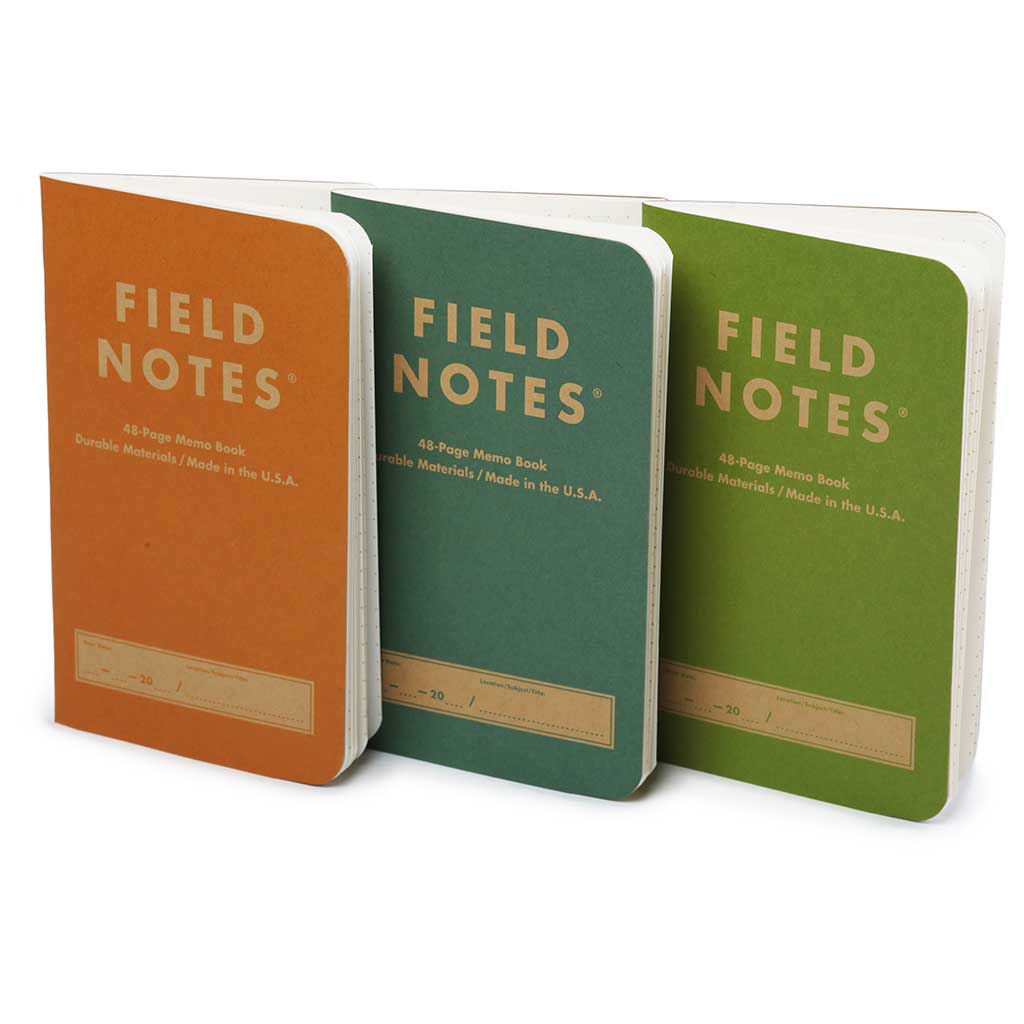 Field Notes Kraft Plus Memo Book 2 Pack, Aqua