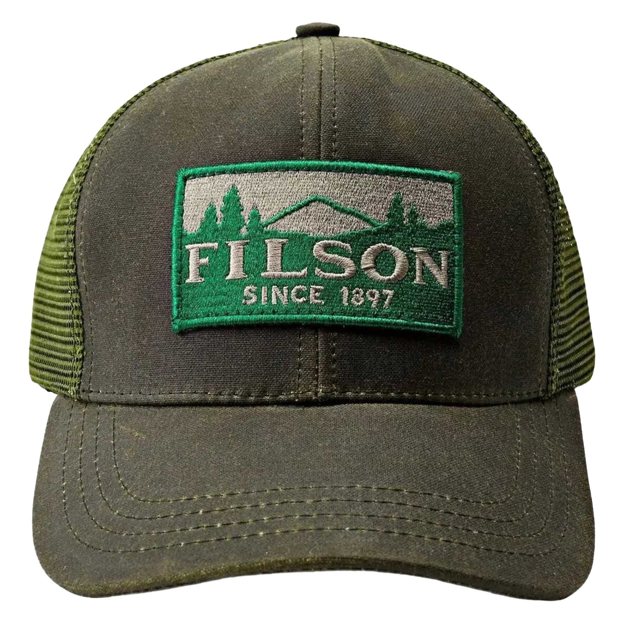 Filson | Scenic Waxed Logger Mesh Cap | Canvas Trucker Cap | Otter