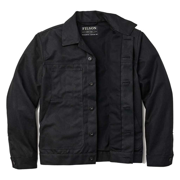 Filson | Tin Cloth Short Lined Cruiser | Waxed Jacket | Black