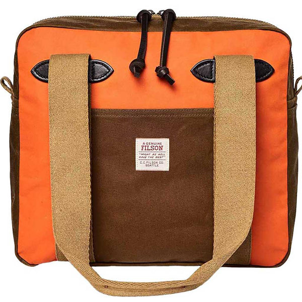 Filson | Tin Cloth Tote Bag With Zipper | Premium Cabin Bag | Dark